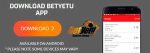 Betyetu app download for Android.